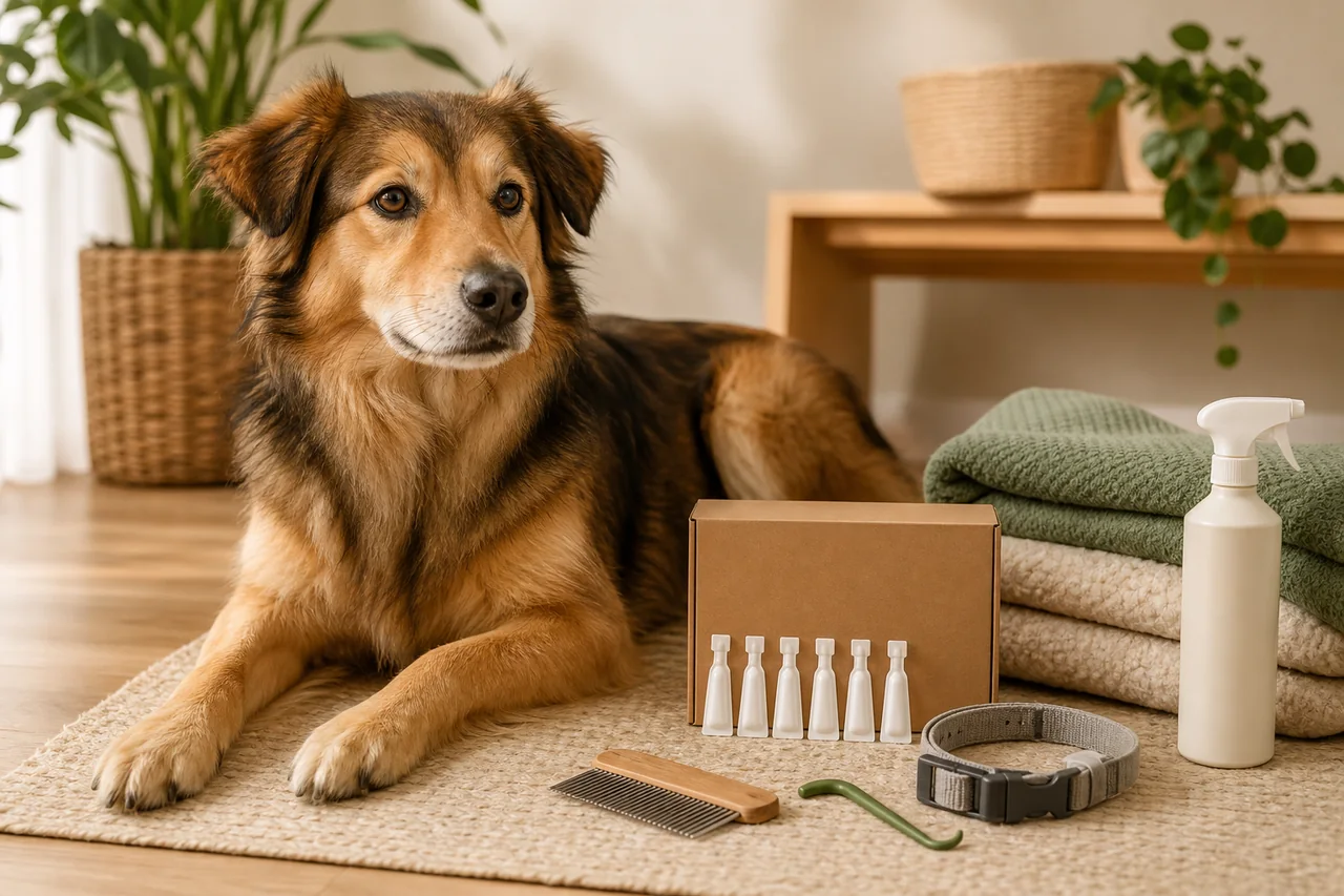 Pipetas, collar, peine y accesorios antiparasitarios para mascotas