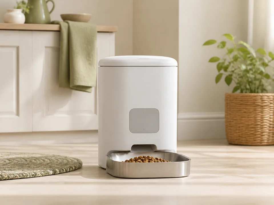 Comedero automático para gato con depósito y temporizador