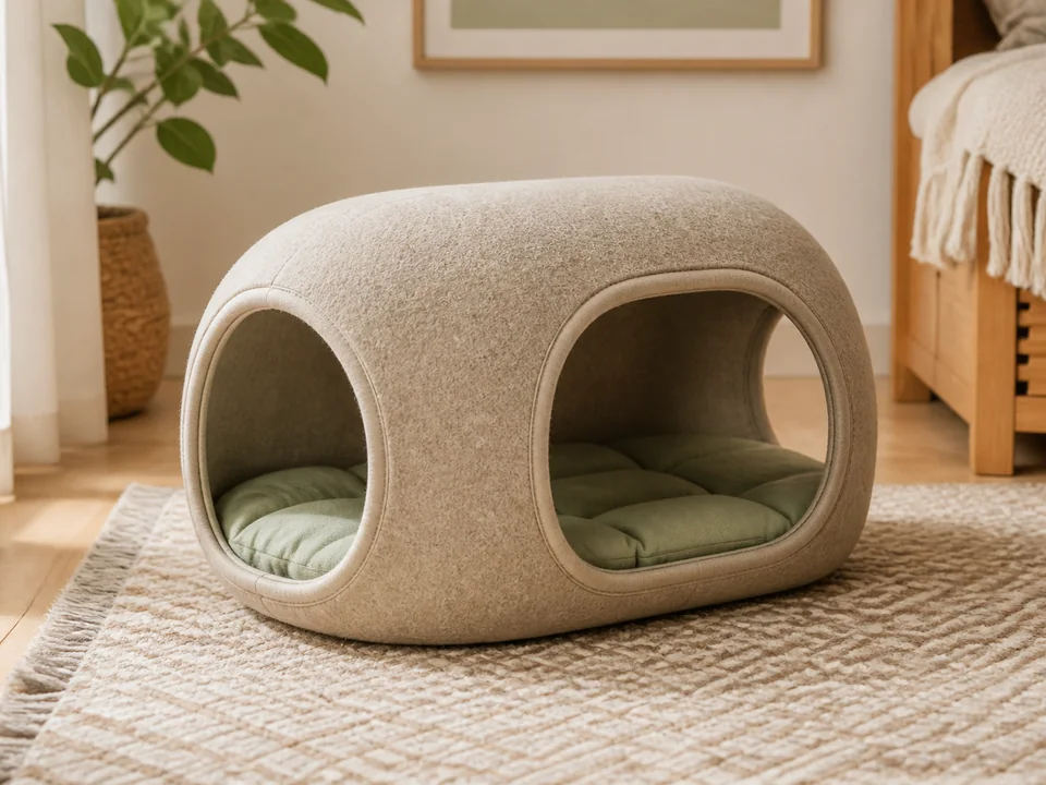 Cama cerrada tipo cueva con entrada amplia