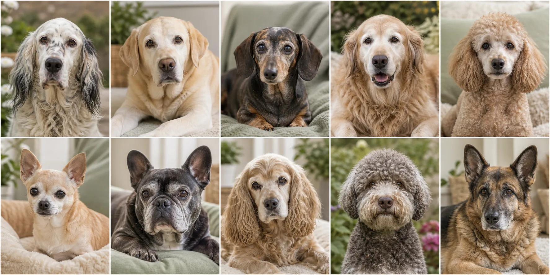 Perros de distintas razas como portada de las guías de salud